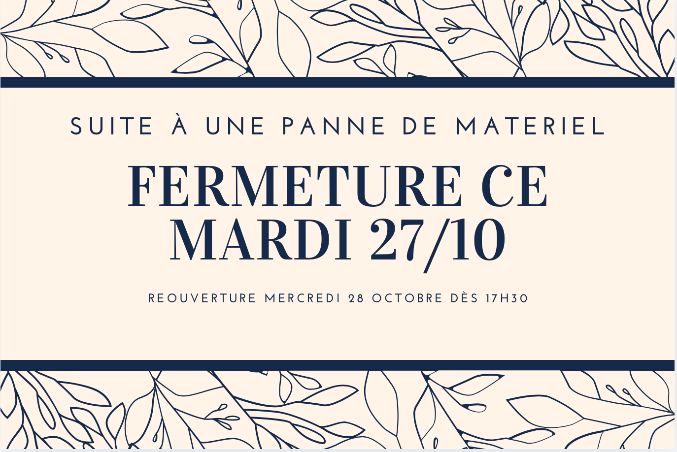 FERMETURE 27/10